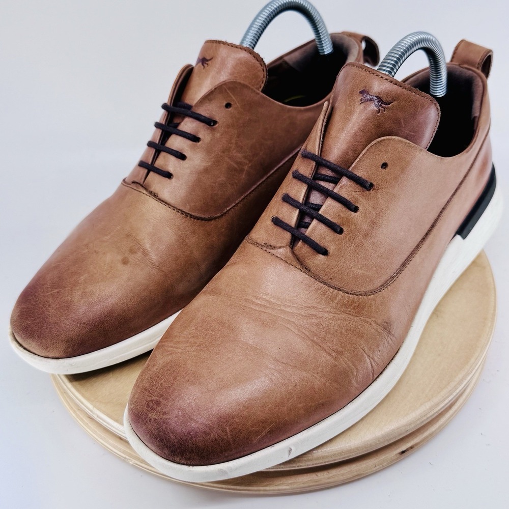 Wolf & Shepherd Crossover Longwing Shoes Mens‎ 8.5 Brown Leather Comfort Oxford